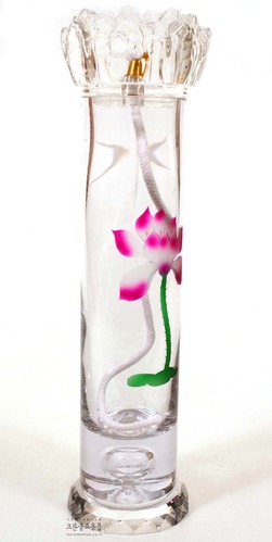크리스탈 연꽃인등 大(높이 31cm)