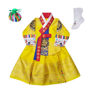 금박봉황 동너복 (小한복, 노랑) 동자옷/동자복/동자한복
