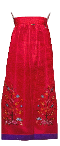 홍색 치마 (달가라, 매화수) 빨강치마 신복 무속의상 무속옷
