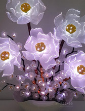 광섬유꽃-5송이 연꽃매화 (흰색)