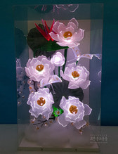 광섬유꽃-연꽃 흰색 (아크릴 大)