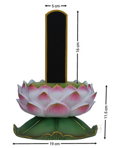 연꽃 위패 (中) 전체높이 27.5cm