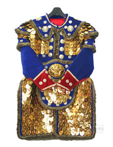 이순신 털장군복 (파랑, 전체 비늘, 모자 포함) 이순신장군복 장군의대 장군옷 신복