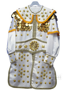 (공단) 장군복 (흰색, 모자 포함) 장군의대 장군옷 신복 민속의상