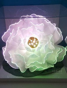 광섬유꽃-연꽃 흰색 (아크릴 小)