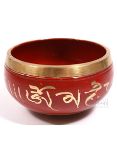 티벳 전통 좌종-레드3  (싱잉볼, Singing Bowl) 지름 9cm