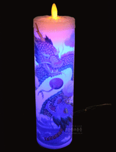 용 LED전기초 (초색상변환) 용전기초 용궁초 기도초 불교용품 기도용품 전기초
