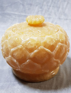 황옥 연꽃 대신그릇 (염주그릇) 지름 16cm