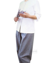레이스 저고리 바지 (생활법복) 흰색/회색바지