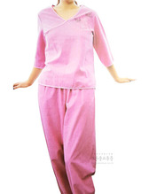장미 티 바지 (생활복) 분홍색