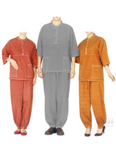 남여 2p 생활복 (인디핑크 회색 황토색 여름옷 면생활복 면옷